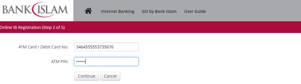 ATM Card Daftar Bank Islam